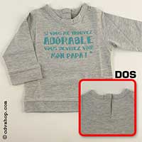Tee-shirt ML - Adorable Gris
