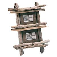 Cadre bois flottés x2 vertical