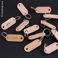 Porte-clefs - Bois set de 12