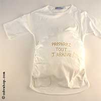 Tee-Shirt Maternité - Préparez Tout Blanc
