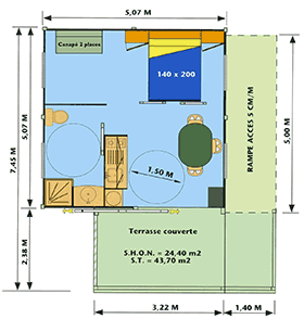 Plan du chalet adapté aux handicapés
